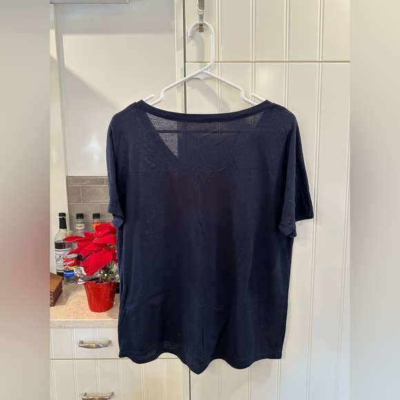 Navy Graphic T-Shirt with White Print - Picture 2 of 2